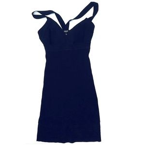 Premise Studio Black Tube Crossed Straps Dress